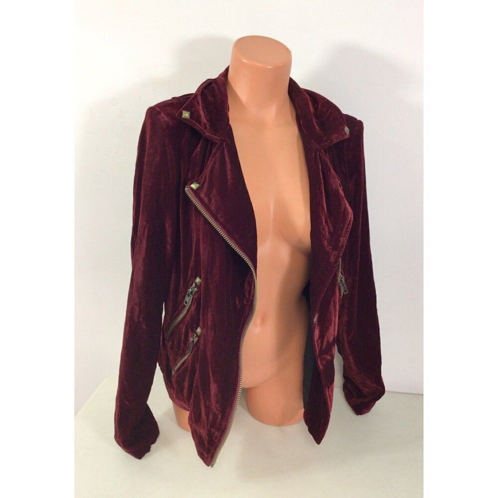 Line & Dot Velvet Jacket Goth Grunge Inspired Womens Medium